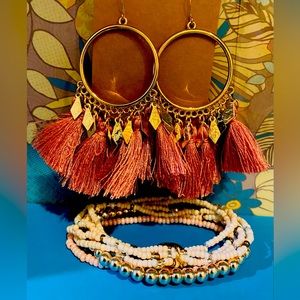 Earrings and bracelet combo!